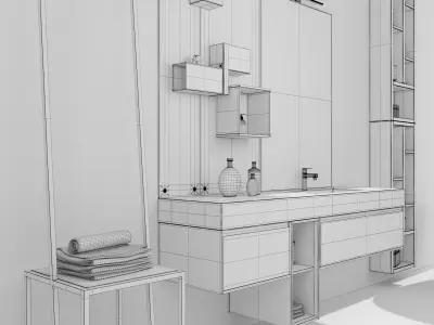 Bathroom furniture collection 3  Bathroom 9 3D model