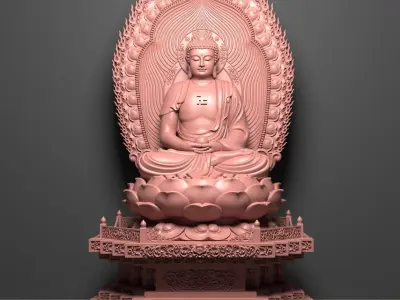 3d printed model of the Medicine Buddha 3D print model