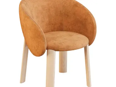 MiniForms BonBon Table and Nebula Chairs - Dining Set 02 3D model