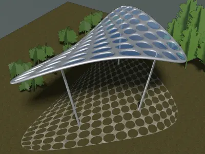 Parametric pavilion scene 2348 3D model