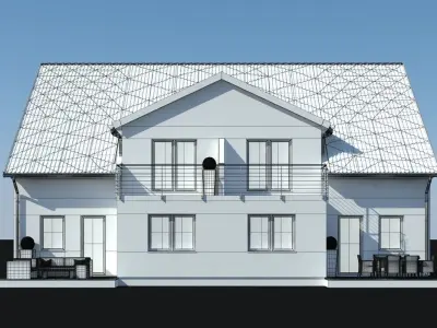 Family House 3D model 4