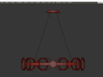 BARI chandelier Low-poly 3D model