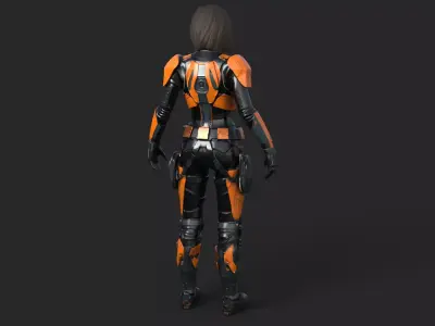 Futuristic Girl High Detail 3D model