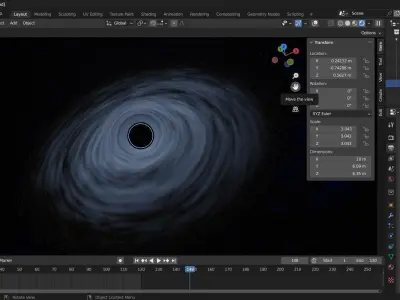 Visual Jockey VJ Loop Black Hole 3D model
