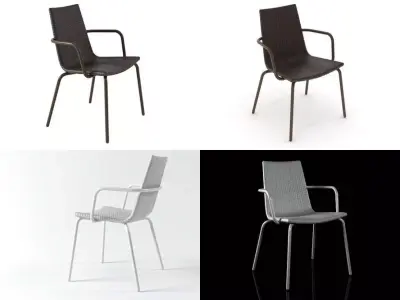 Voile chairandarmchair 3D model