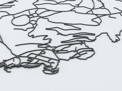 Madeira Road Network and Streets 3D model