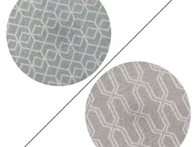 Round Rug Set 109 3D model