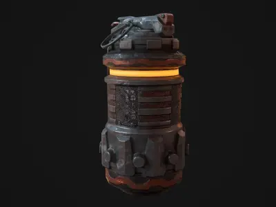 Sci-Fi Grenade Low-poly 3D model