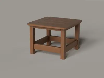Harbour Square Slat End Table POLYWOOD 7 COLORS Low-poly 3D model