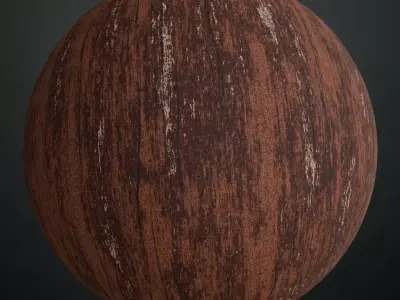 Rustic Nailed Wood Planks PBR Seamless Texture