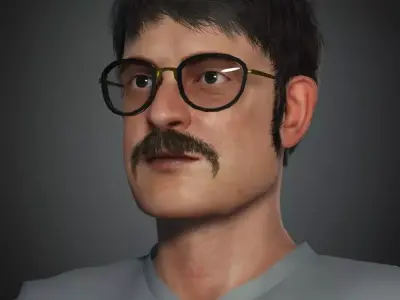 Ordinary Asian Man rigged 3D model 3D model