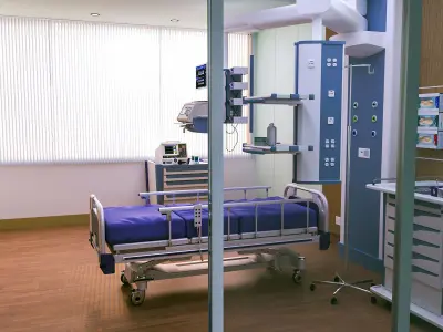 MEDICAL SPACES-ICU-INTENSIVE CARE UNIT 3D model