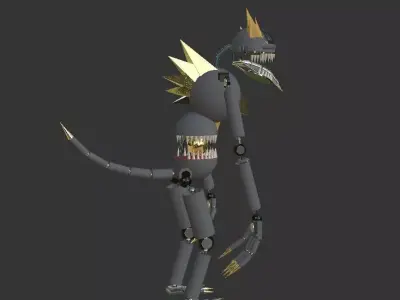 Corrupted robot 3D model
