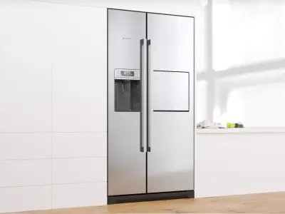 Light fridge with water external water system 3D model