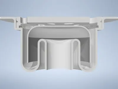 Siphon FI 50 PURUS DUSCHBRUNN ABS plastic low build 3D model