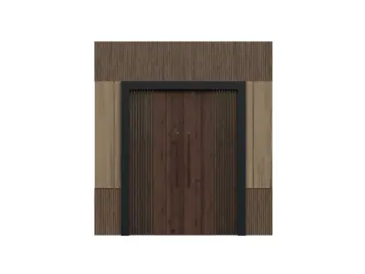 Interior Door Design 3D Model Low-poly 3D model