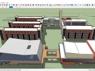 Sketchup School and University B5 3D model