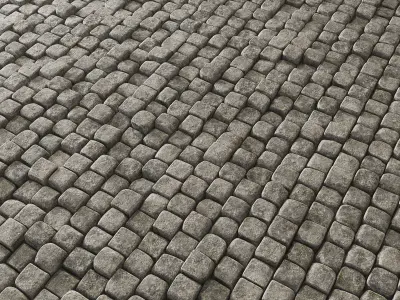 Paving old stone granite 3D model