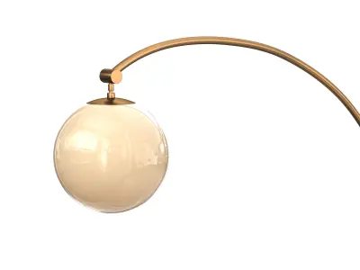 GLOBE FLOOR LAMP ANTIQUED BRASS 3D model