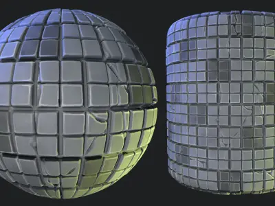 Stylized Floor Tiles Material 05 Texture