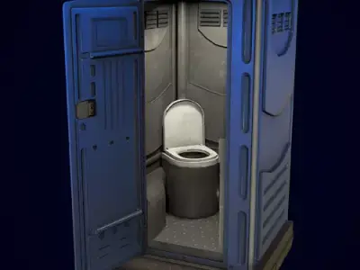 Portable Toilet Low-poly 3D model