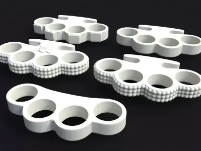 5 brass knuckles 3D model