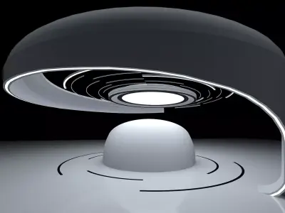 Futuristic Sci Fi Technology Exhibition Pod with Robotic Arms 3D model