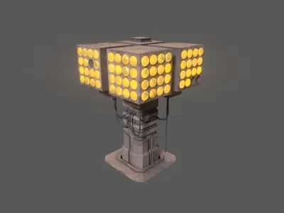 Stylized Sci-Fi Processing Station Low-poly 3D model