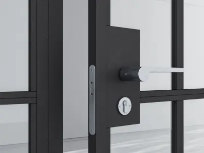 Aluminium door 170 3D model