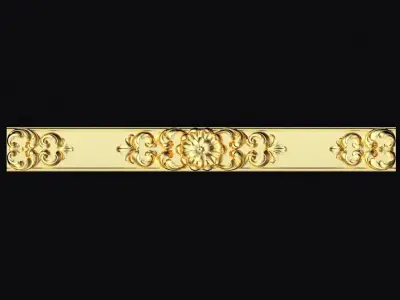 Central decor ornament for furniture 3D model 1113