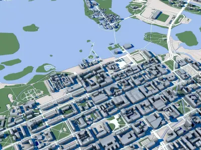 Oulu City Finland 3D model
