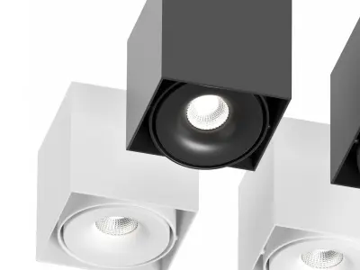 Tema N three led lights on wall 3D model