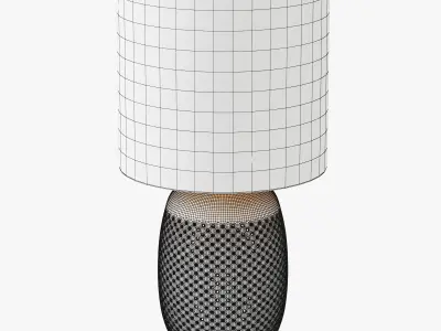 Pierced Ceramic Table Lamp 3D model