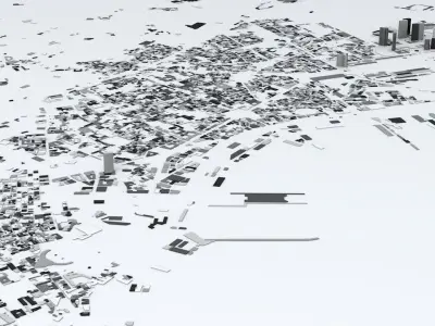 Naples Downtown Area and Scampia Streets and Buildings 3D model