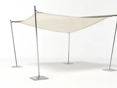 Freestanding Sun Shade Sail 3D model