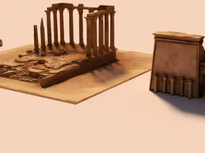 Ancient Ruins Low-poly 3D model