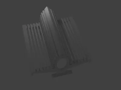 Street Bench 3D model Free 3D model