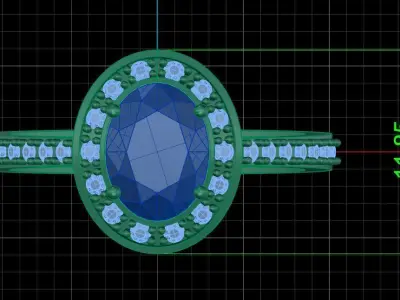 Jewelry ring 397 3D print model