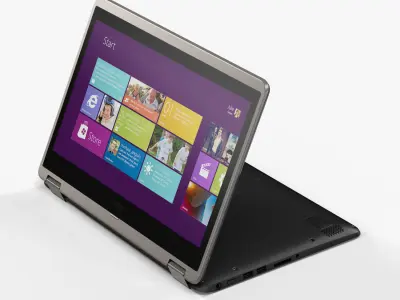 Acer Aspire R 14 R3 471T convertible hybrid laptop Low-poly 3D model