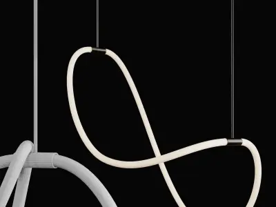 2 Luke Lamp Pendant light 3 - 2 light -2 mat  3D model