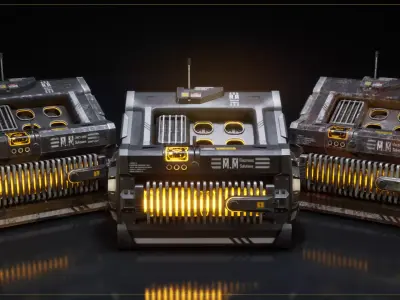 Generator And Lighting Asset Pack Low-poly 3D model