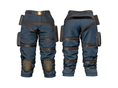 Space Mechanic Delivery Sci-fi Full Outfit Low-poly 3D model