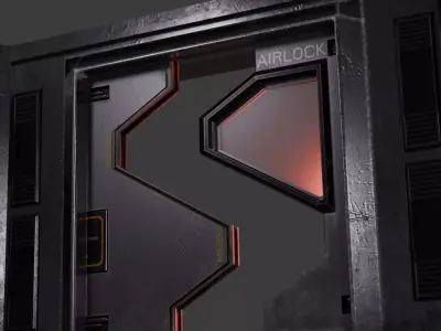 Sci-Fi Airlock Door 3D model