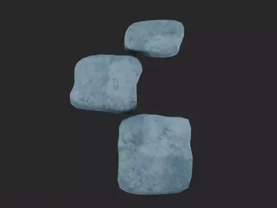 Stylized Floating Stepping Stone Low-poly 3D model