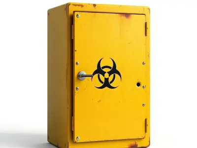 Post Apocalyptic Damaged Lab Props Kit 15  Assets  Game Ready 3D model