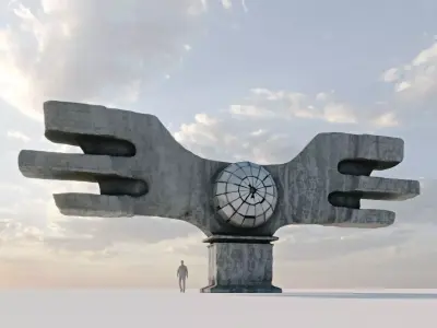 Brutalist Monument 3D model