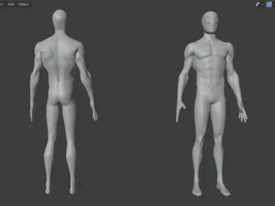 Spider verse SpiderMan suit rigged 3D model