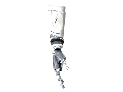 Robotic Arm subdivision Blender 3d model Low-poly 3D model