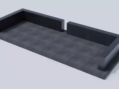 Outdoor Patio Base Free low-poly 3D model