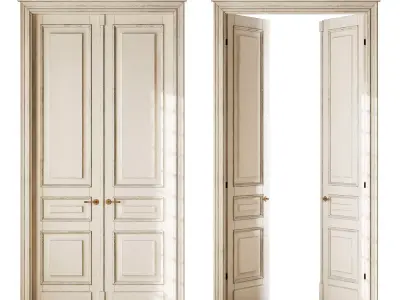 Old classic door 006 3D model